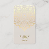 Minimal Boho Sand Wellness Coach Yoga Lotus  Visitenkarte (Vorderseite)