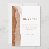 Minimal Boho Terracotta Ombre Desert Baby Dusche Dankeskarte (Vorderseite)