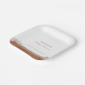 Minimal Boho Terracotta Ombre Desert Baby Dusche Pappteller (Gewinkelt)