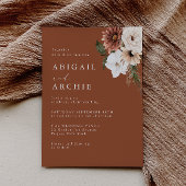 Minimal Boho Terracotta Wedding Einladung