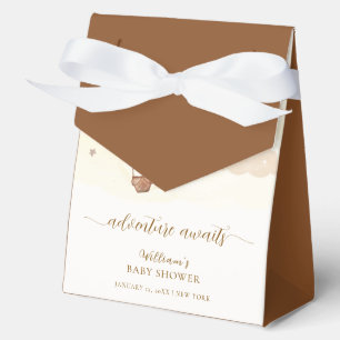 Minimal Boho Vintag Heißluftballon Babydusche Geschenkschachtel