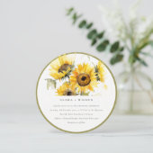 Minimal Boho Wasserfarbe Sonnenblume Rustikale Hoc Einladung (Stehend Vorderseite)