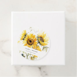 Minimal Boho Wasserfarbe Sonnenblume Rustikale Hoc Geschenkanhänger