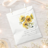 Minimal Boho Wasserfarbe Sonnenblume Rustikale Hoc Geschenktütchen (Ausgeschnitten)