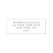 Minimal Boho Wedding Rücksendeadresse Briefmarke Gummistempel (Prägung)