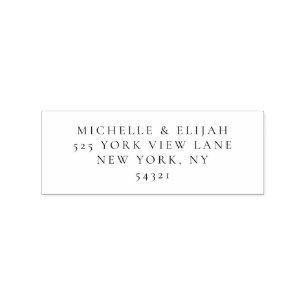 Minimal Boho Wedding Rücksendeadresse Briefmarke Gummistempel