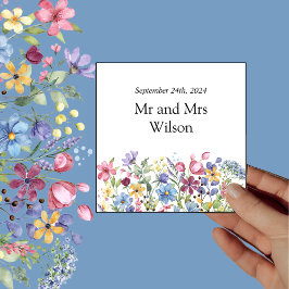 Minimal Boho Wildblume Dinner Serviette