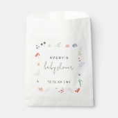 Minimal Boho Wildblume Frame Baby Dusche Geschenktütchen (Vorderseite)