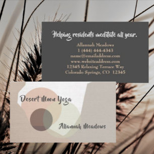 Minimal Boho Yoga & Wellness Teacher Business Card Visitenkarte