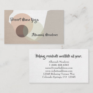Minimal Boho Yoga & Wellness Teacher Business Card Visitenkarte