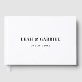 Minimal Bold Couples Wedding Gästebuch (Vorderseite)