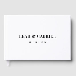 Minimal Bold Couples Wedding Gästebuch