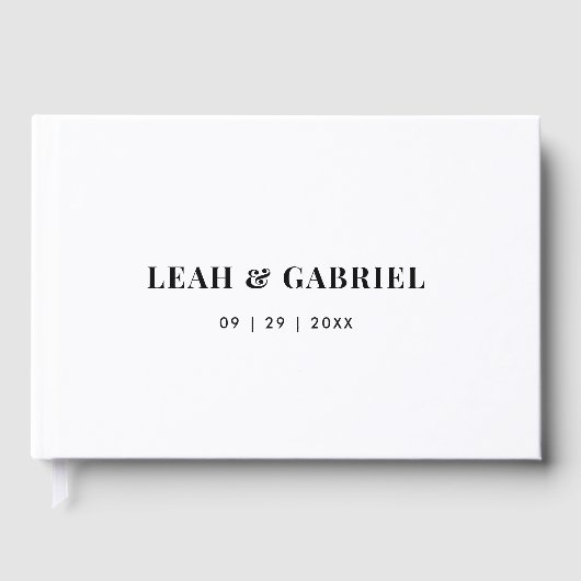 Minimal Bold Couples Wedding Gästebuch (Vorderseite)