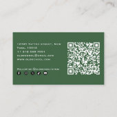 Minimal Bold Tattoo Artist Visitenkarte (Rückseite)