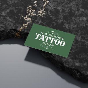 Minimal Bold Tattoo Artist Visitenkarte