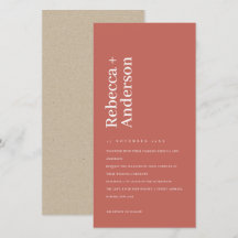 MINIMAL BOLD TOMATO RED TYPOGRAPHY WEDING EINLADUN