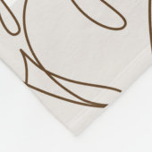 Minimal botanical art seamless pattern. Tropical m Fleecedecke (Ecke)