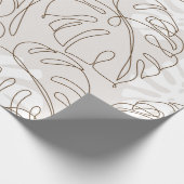 Minimal botanical art seamless pattern. Tropical m Geschenkpapier (Ecke)