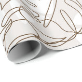 Minimal botanical art seamless pattern. Tropical m Geschenkpapier (Rolleneckpunkt)