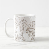 Minimal botanical art seamless pattern. Tropical m Kaffeetasse (Links)