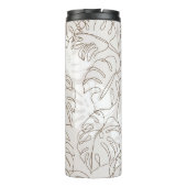 Minimal botanical art seamless pattern. Tropical m Thermosbecher (Rückseite)