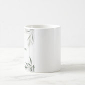 Minimal Botanical Frame Custom Name Mug Kaffeetasse (Mittel)