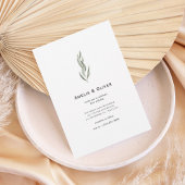 Minimal Botanical Greenery Wedding Invitation Einladung