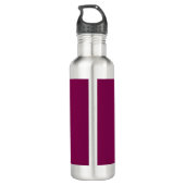 Minimal Botanical Leaf Pattern Edelstahlflasche (Rückseite)