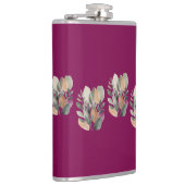 Minimal Botanical Leaf Pattern Flachmann (Rechts)