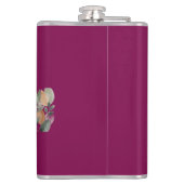 Minimal Botanical Leaf Pattern Flachmann (Rückseite)