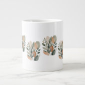 Minimal Botanical Leaf Pattern  Jumbo-Tasse (Vorderseite)