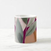 Minimal Botanical Leaf Pattern Kaffeetasse (Mittel)