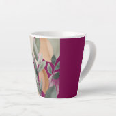 Minimal Botanical Leaf Pattern Milchtasse (Rechte Ecke)