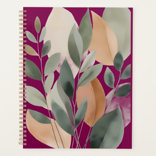 Minimal Botanical Leaf Pattern  Planer (Vorderseite)