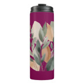 Minimal Botanical Leaf Pattern Thermosbecher (Vorderseite)