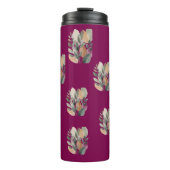 Minimal Botanical Leaf Pattern Thermosbecher (Vorderseite)