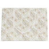 Minimal Botanical Line Art Pattern (1) Große Geschenktüte (Vorderseite)