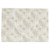 Minimal Botanical Line Art Pattern (1) Große Geschenktüte (Rückseite)