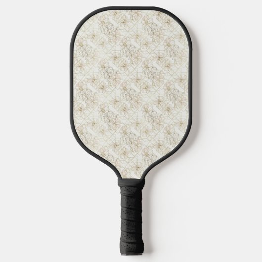 Minimal Botanical Line Art Pattern (1) Pickleball Schläger (Vorderseite)