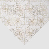 Minimal Botanical Line Art Pattern (1) Seidenpapier (Detail)