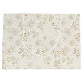 Minimal Botanical Line Art Pattern (2) Große Geschenktüte (Vorderseite)