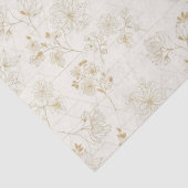 Minimal Botanical Line Art Pattern (2) Seidenpapier (Detail)