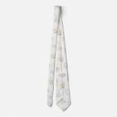 Minimal Botanical Line Art Pattern (3) Krawatte (Rückseite)