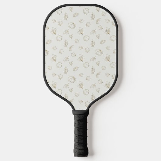 Minimal Botanical Line Art Pattern (3) Pickleball Schläger (Vorderseite)