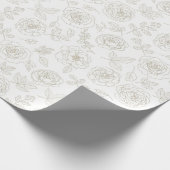 Minimal Botanical Line Art Pattern (4) Geschenkpapier (Ecke)