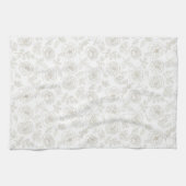 Minimal Botanical Line Art Pattern (4) Geschirrtuch (Horizontal)