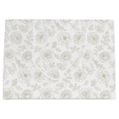 Minimal Botanical Line Art Pattern (4) Große Geschenktüte (Vorderseite)