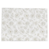 Minimal Botanical Line Art Pattern (4) Große Geschenktüte (Rückseite)