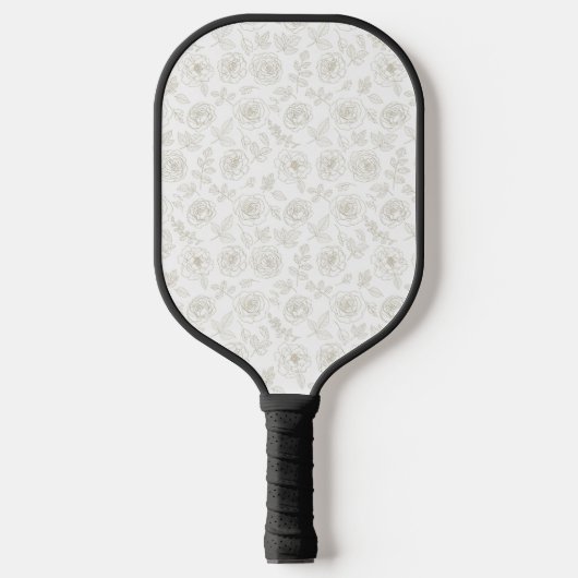 Minimal Botanical Line Art Pattern (4) Pickleball Schläger (Vorderseite)