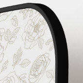 Minimal Botanical Line Art Pattern (4) Pickleball Schläger (Linke Seite)